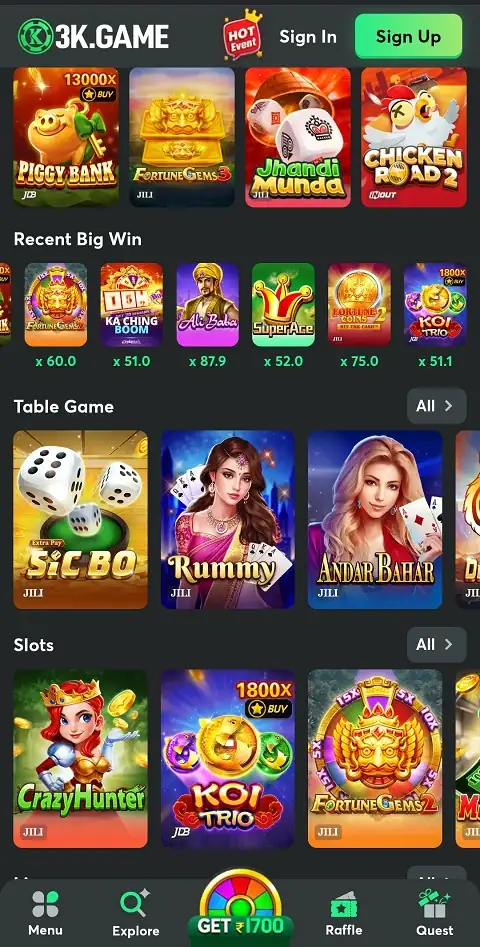 3k game dashboard